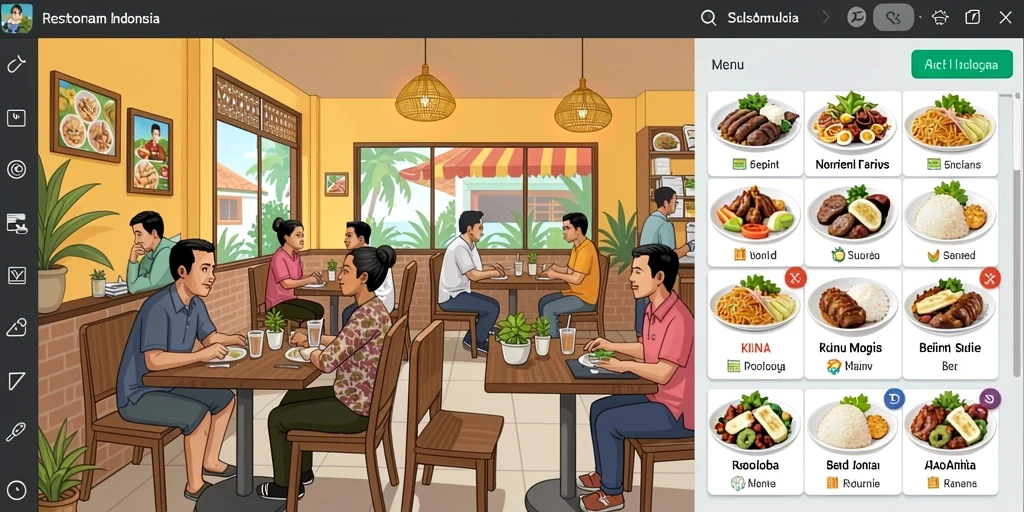 Tangkapan layar menampilkan menu karakter yang beragam dan unik.